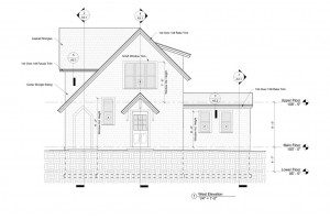residential exterior elevation drawing